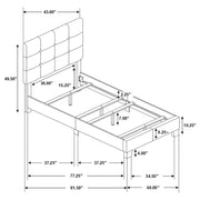 Mapes Upholstered Panel Bed Charcoal