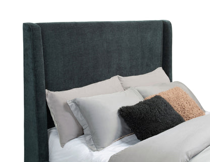 Preston Upholstered  Audio Flame Visualizer Bed Blue