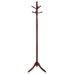 Perchero de madera independiente con 6 ganchos Riona, color merlot