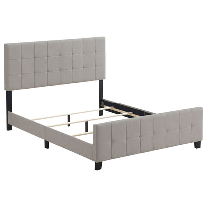 Cama con paneles tapizados Fairfield, color beige