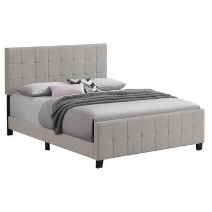 Cama con paneles tapizados Fairfield, color beige
