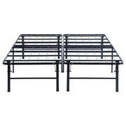 Cama con plataforma de soporte de metal Mabel negra
