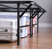 Cama con plataforma de soporte de metal Mabel negra