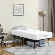 Cama con plataforma de soporte de metal Mabel negra