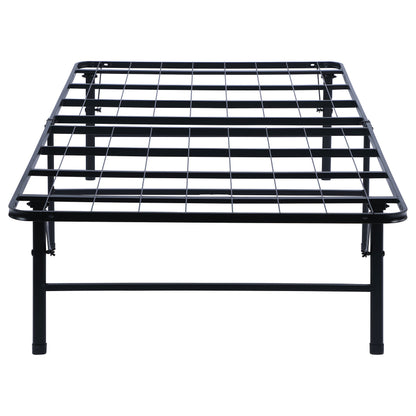 Cama con plataforma de soporte de metal Mabel negra