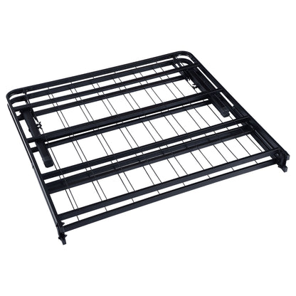 Cama con plataforma de soporte de metal Mabel negra