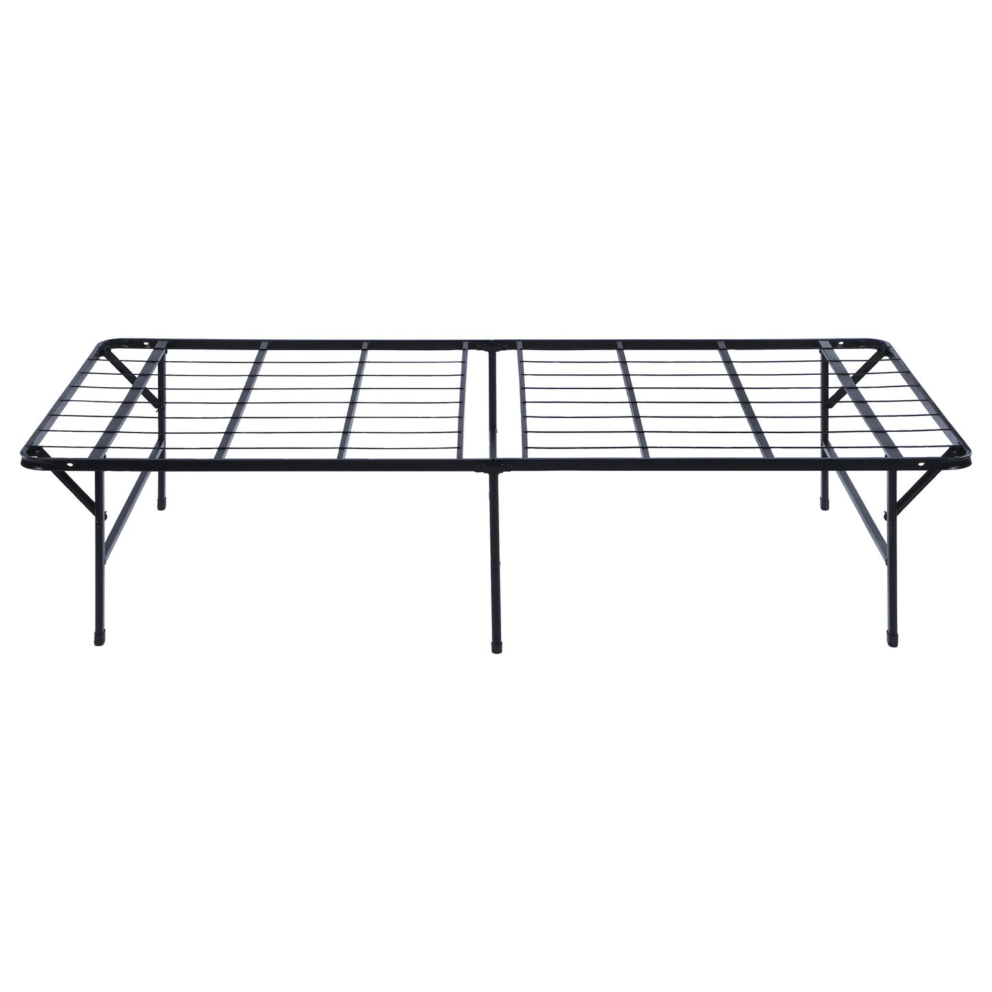 Cama con plataforma de soporte de metal Mabel negra