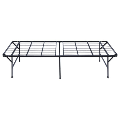 Cama con plataforma de soporte de metal Mabel negra