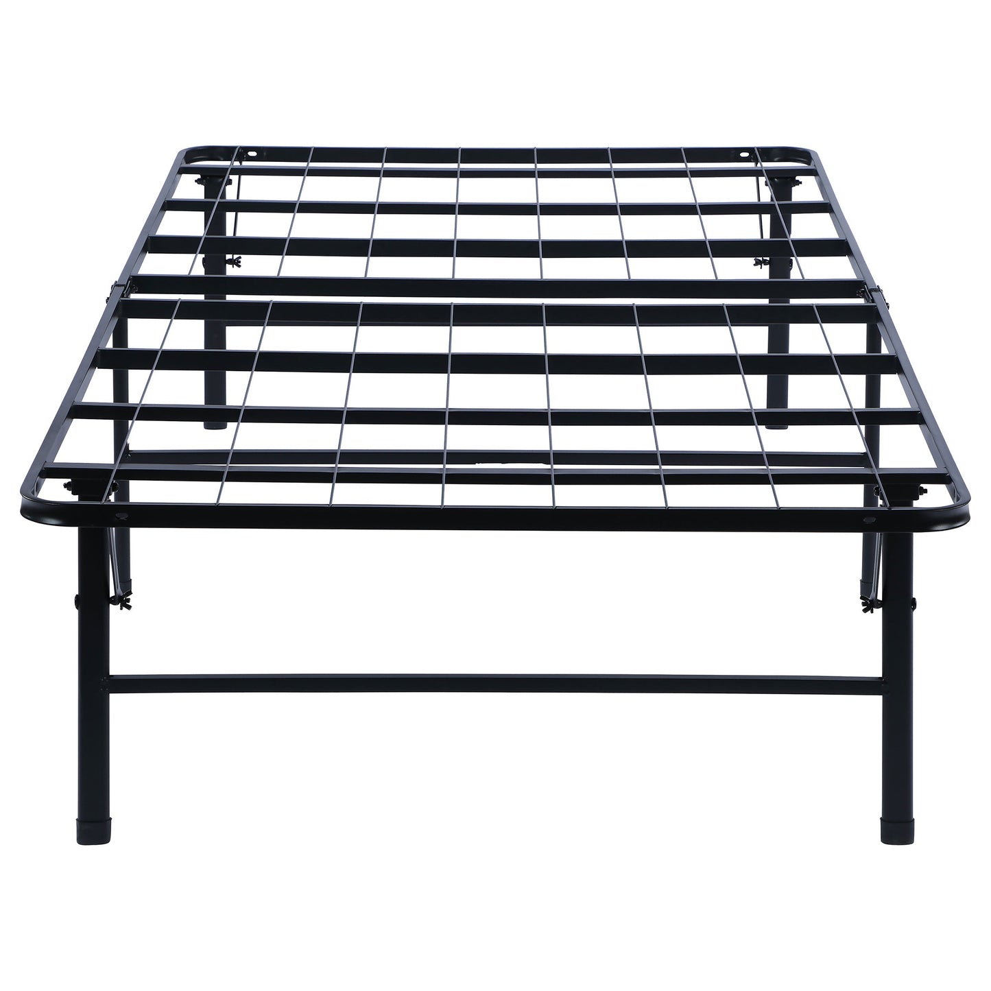 Cama con plataforma de soporte de metal Mabel negra