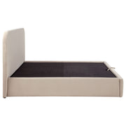 Anders Upholstered Eastern King Storage Lift Platform Bed Beige