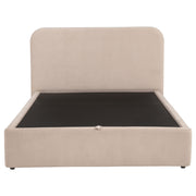 Anders Upholstered Queen Storage Lift Platform Bed Beige