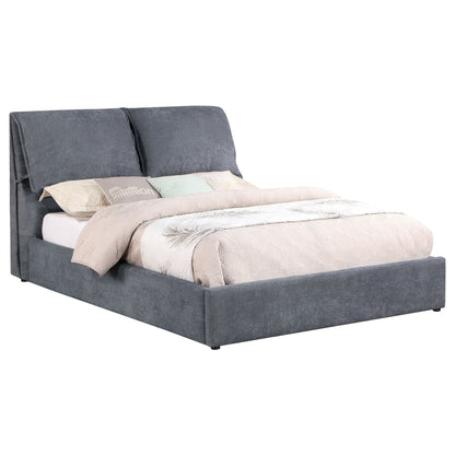 Cama tapizada Laurel en gris oscuro