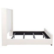 Cama tapizada Natasha de 65 pulgadas color crema