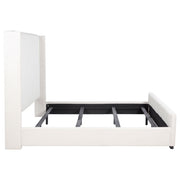 Cama tapizada Natasha de 65 pulgadas color crema