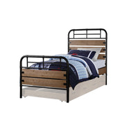 Cama individual Adams de madera maciza para adolescentes