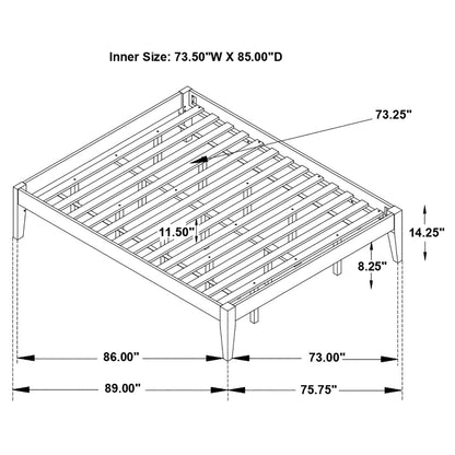 Cama de plataforma universal Hounslow negra