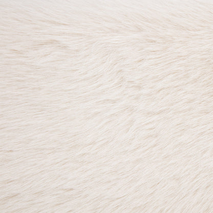 Rebecca Faux Fur Upholstered  Bed Cream