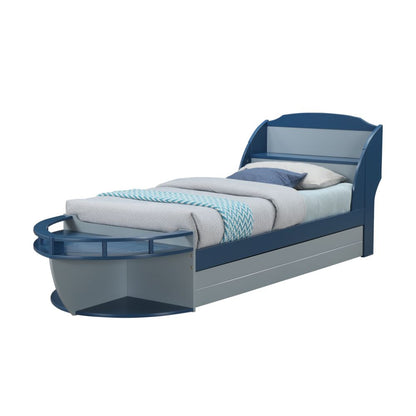 Cama nido de madera maciza Neptune II para adolescentes (doble)
