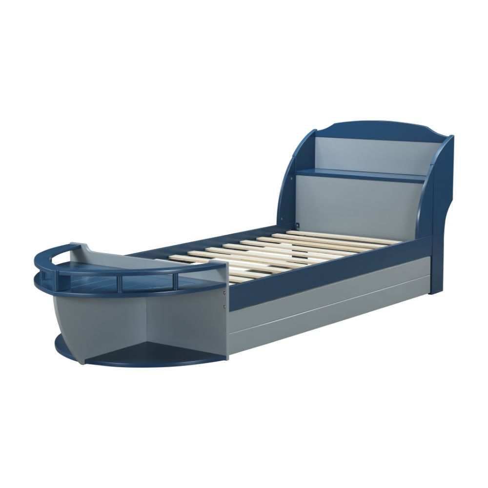Cama nido de madera maciza Neptune II para adolescentes (doble)