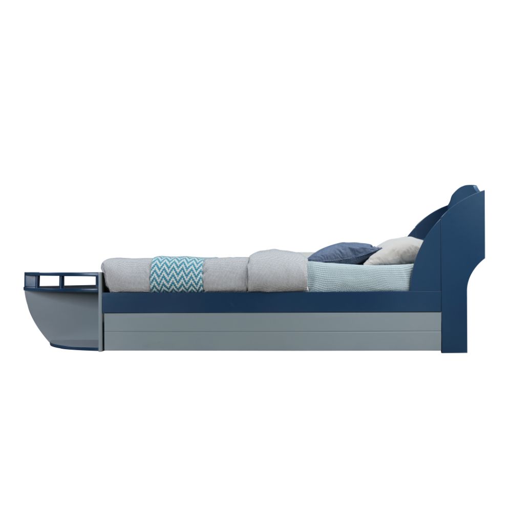 Cama nido de madera maciza Neptune II para adolescentes (doble)