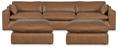 Emilia 3-Piece Sectional and 2 Ottomans