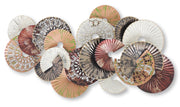 ''Multicolor Overlapping Circles'' Metal Wall Art