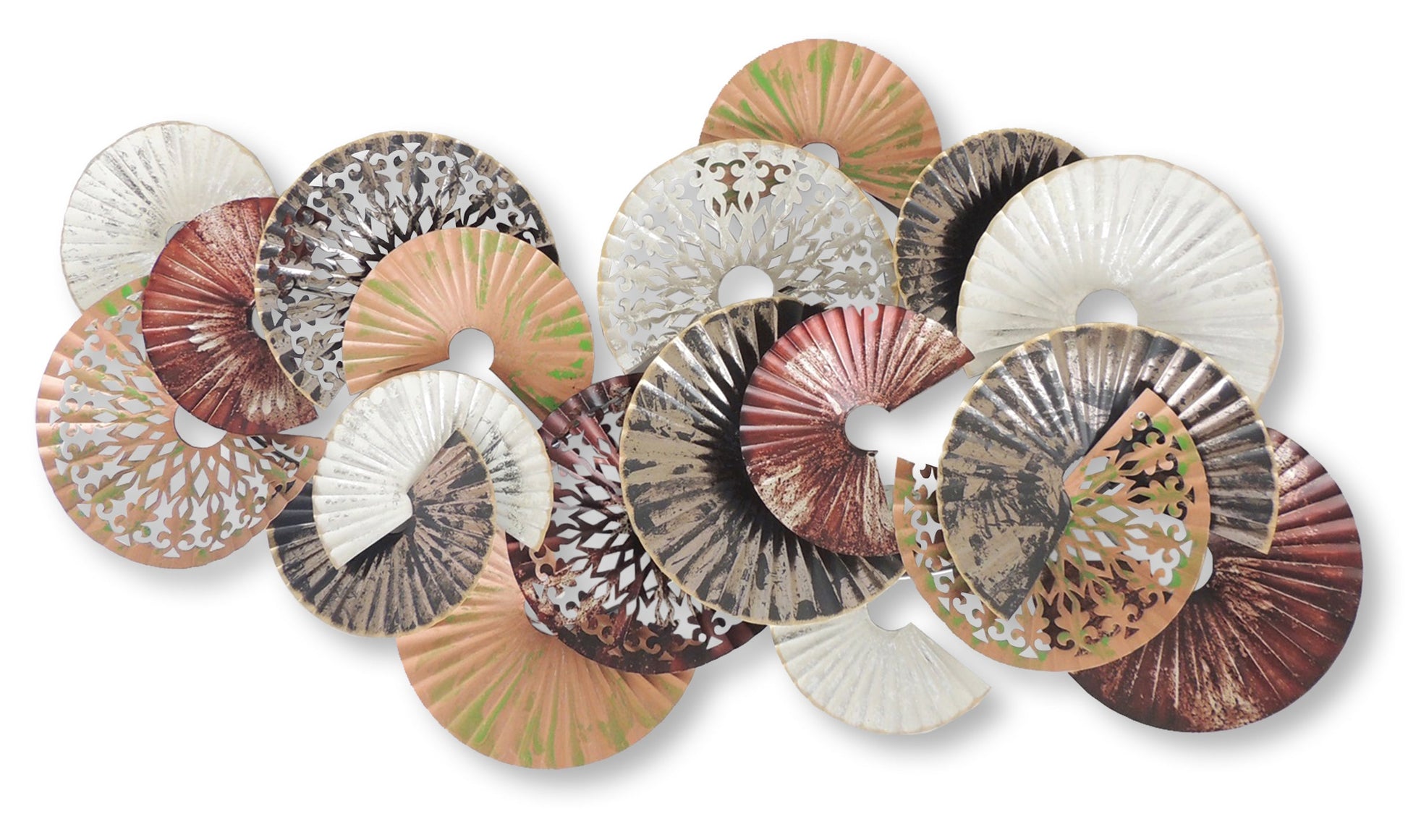 ''Multicolor Overlapping Circles'' Metal Wall Art