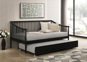 Delgado Windsor Twin Wood Daybed with Trundle Black