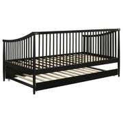 Delgado Windsor Twin Wood Daybed with Trundle Black