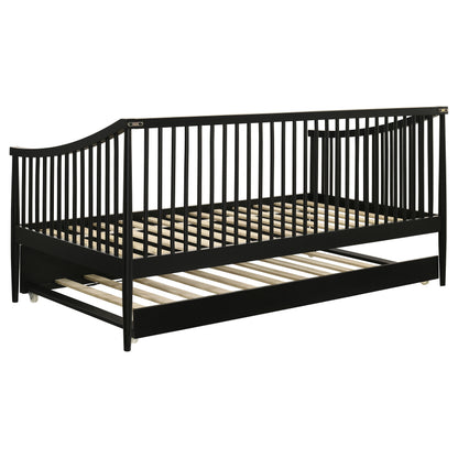 Delgado Windsor Twin Wood Daybed with Trundle Black