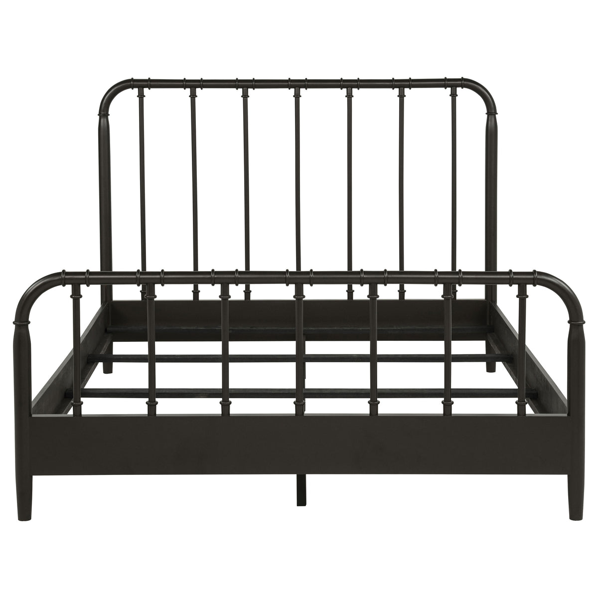 Rocco All Wood Water Pipe Open Frame Queen Bed Dark Bronze