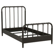 Rocco All Wood Water Pipe Open Frame Twin Bed Dark Bronze