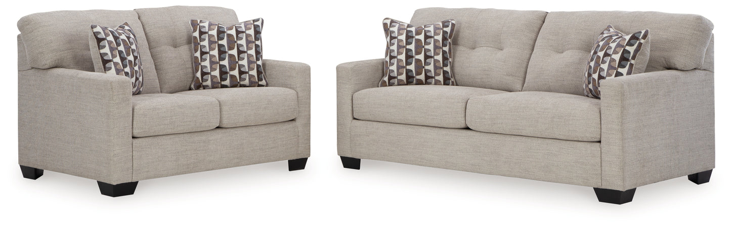 Mahoney Sofa and Loveseat Gray Set