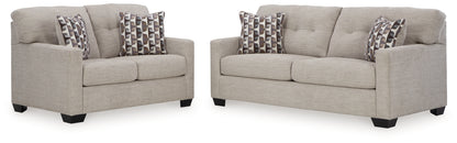 Mahoney Sofa and Loveseat Gray Set