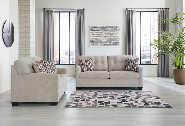 Mahoney Sofa and Loveseat Gray Set