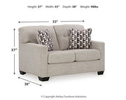 Mahoney Sofa and Loveseat Gray Set