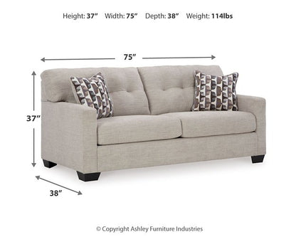 Mahoney Sofa and Loveseat Gray Set