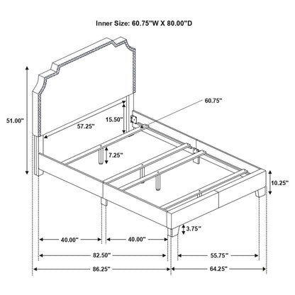 Tamarac Upholstered Panel Bed Beige