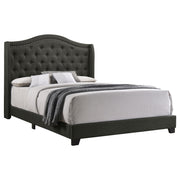 Sonoma Upholstered Wingback Bed Beige