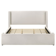 Alamosa Boucle Upholstered Platform Bed White