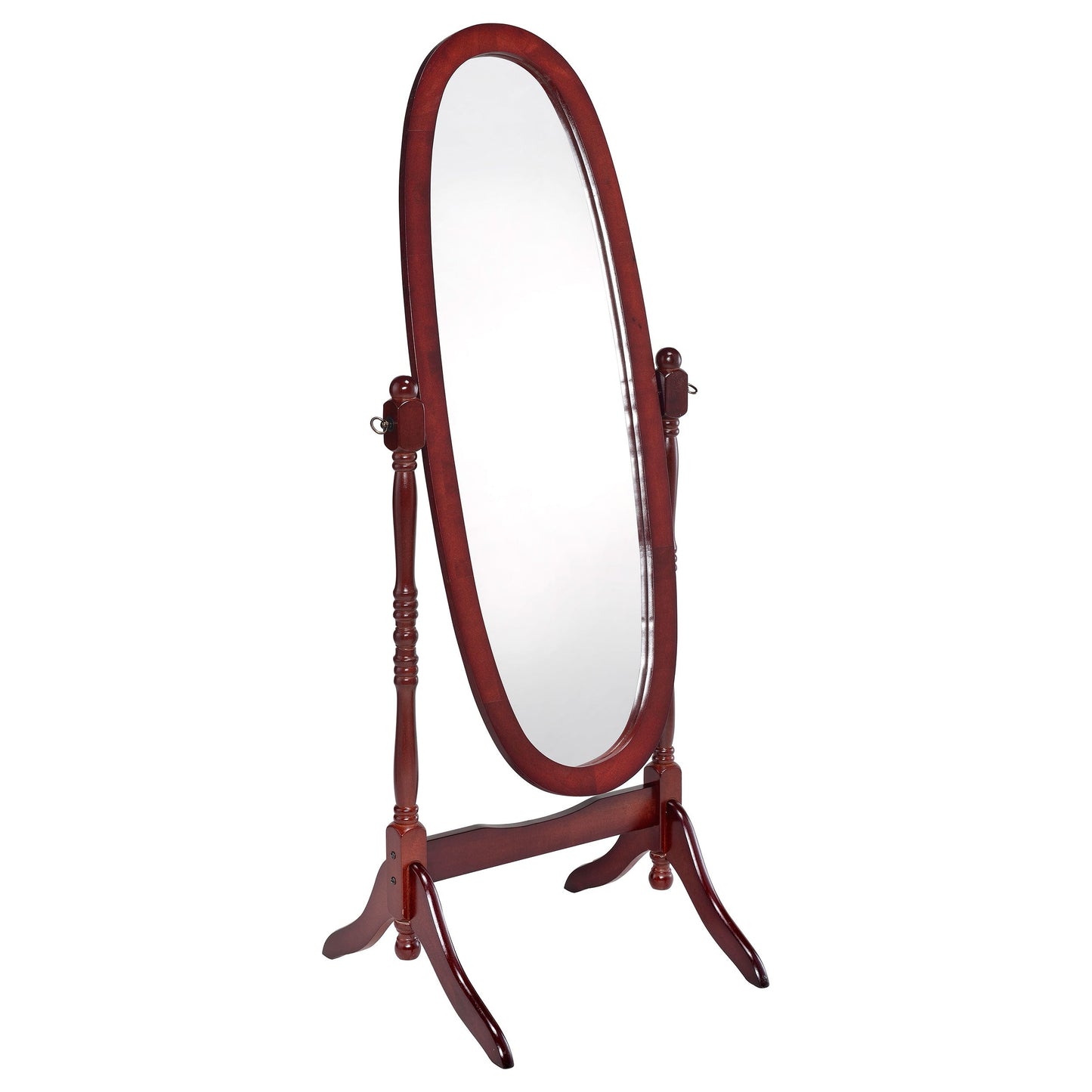 Espejo de cuerpo entero de madera Foyet con longitud ajustable, color negro