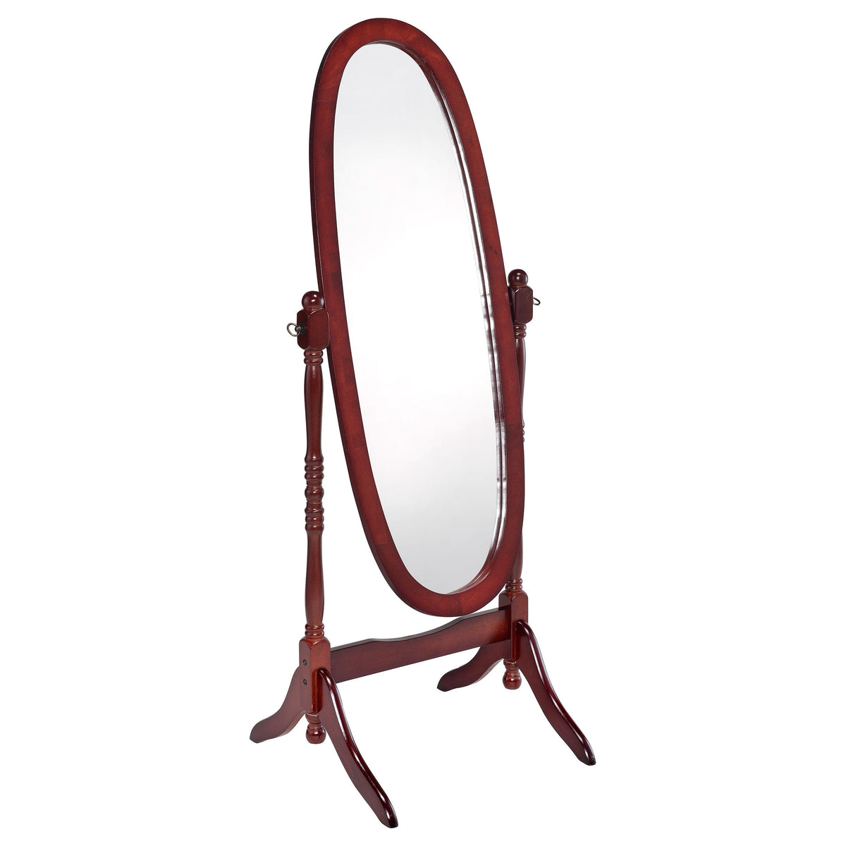 Foyet Wood Adjustable Length Cheval Mirror Black