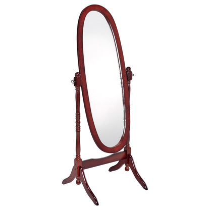 Espejo de cuerpo entero de madera Foyet con longitud ajustable, color negro