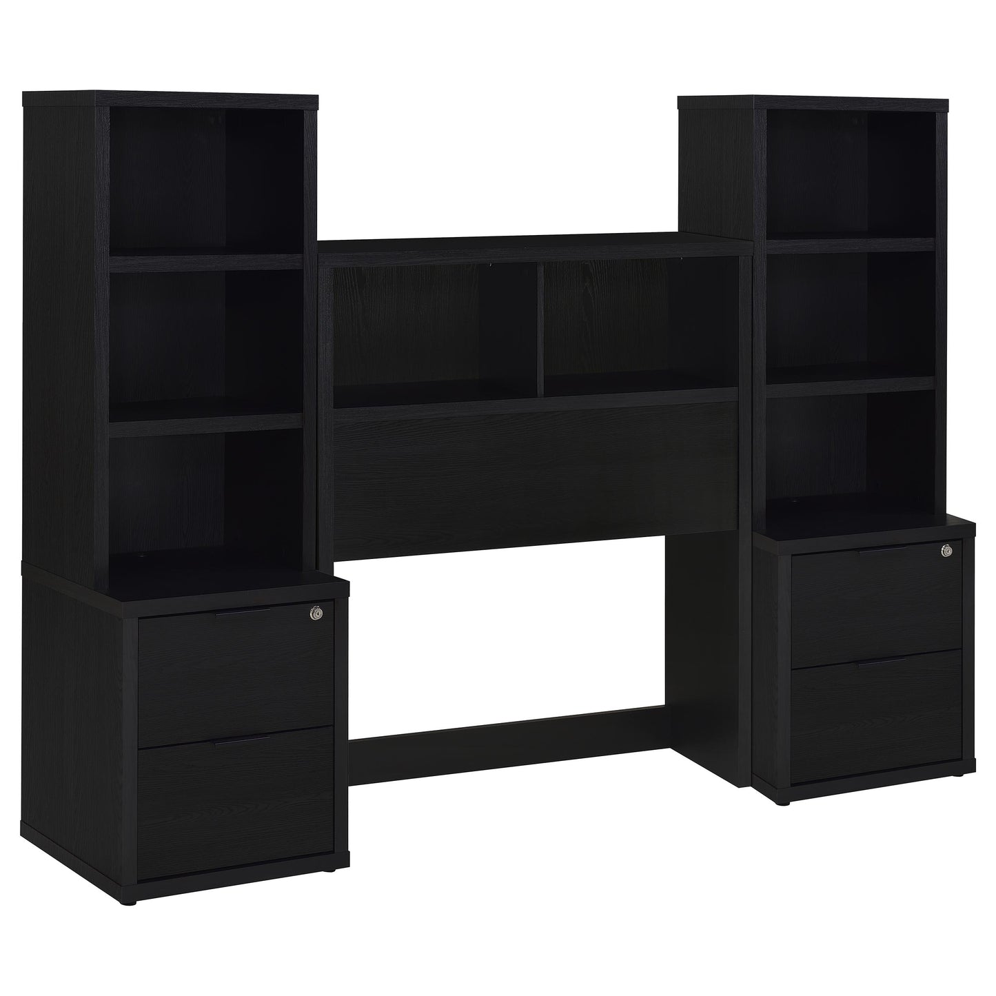 Westpark 3-piece Bedroom Set Bookcase Headboard Black