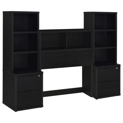 Westpark 3-piece Bedroom Set Bookcase Headboard Black