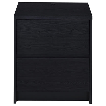 Westpark 2-drawer Nightstand LED Lights and USB Black