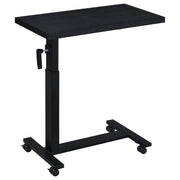 Mesa C móvil para dormitorio Westpark con altura ajustable, color negro
