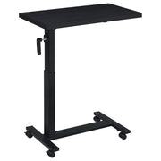 Mesa C móvil para dormitorio Westpark con altura ajustable, color negro