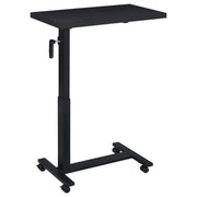Mesa C móvil para dormitorio Westpark con altura ajustable, color negro