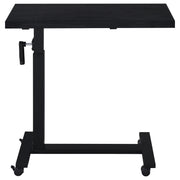 Mesa C móvil para dormitorio Westpark con altura ajustable, color negro